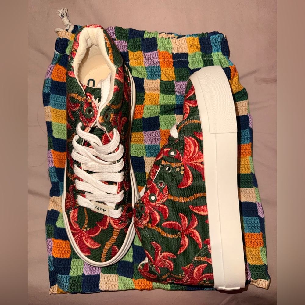 FARM Rio Platform Sneakers Floral Print Multicolor